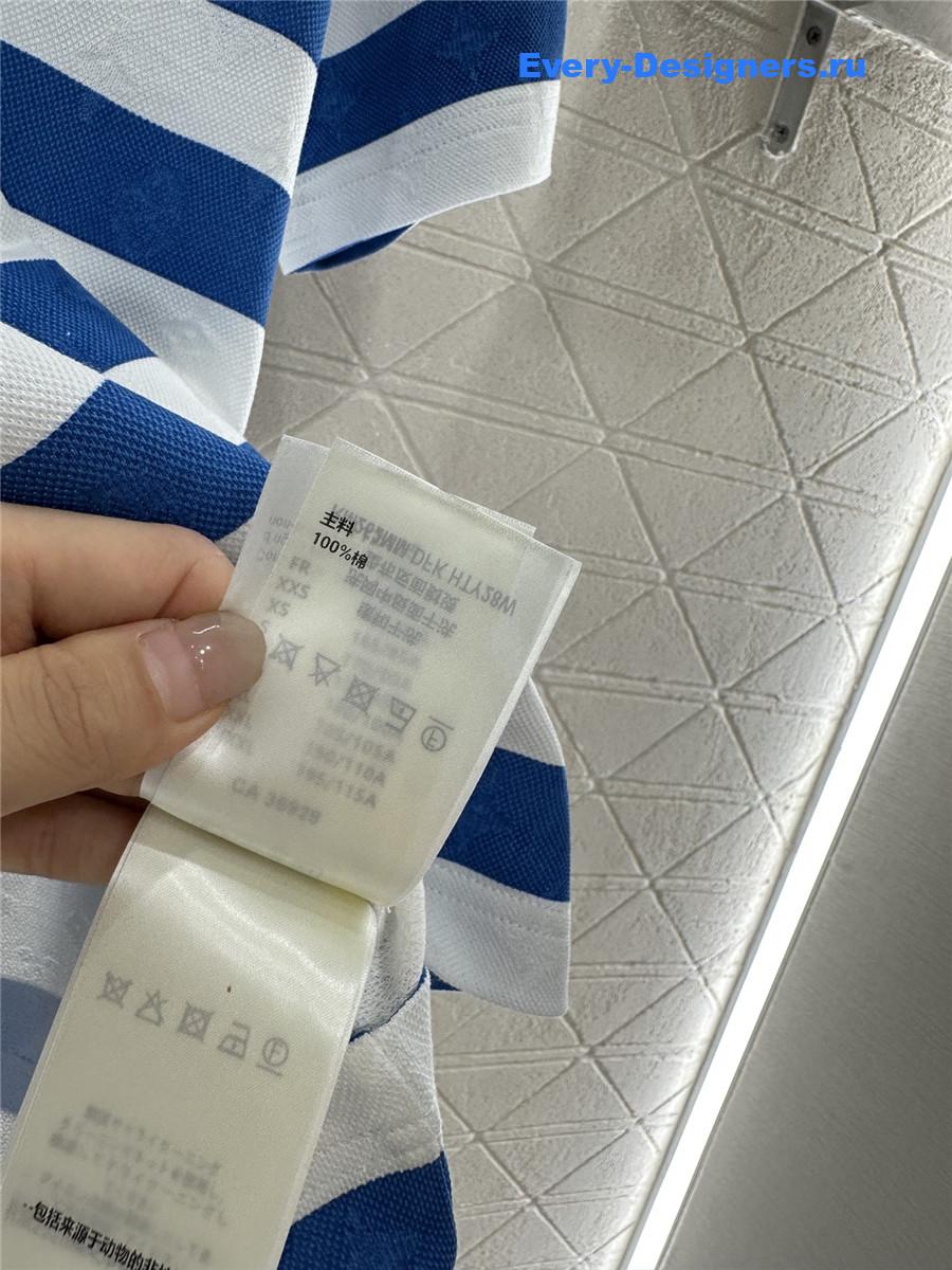 l0vis Vvtt0n monogram striped polo shirt