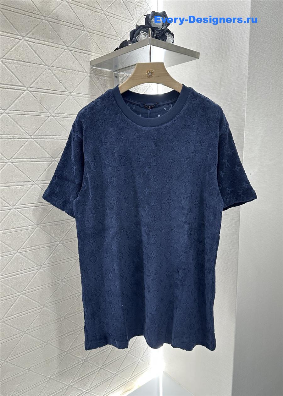l0vis Vvtt0n dark blue jacquard tee