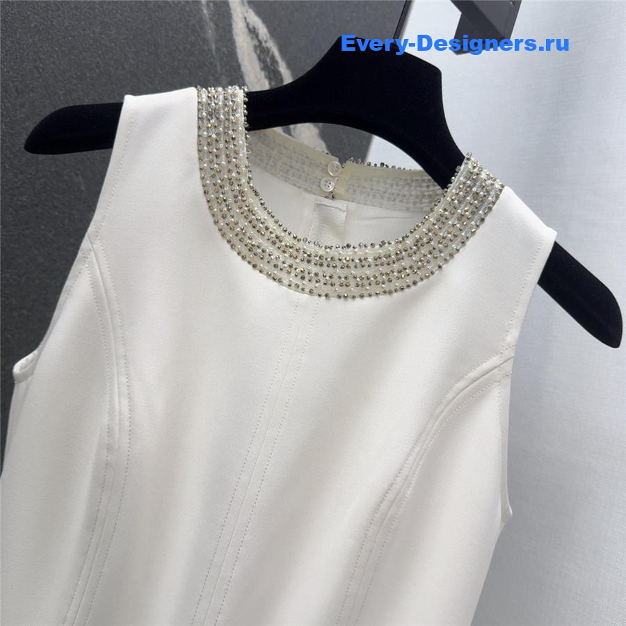 D10r cd beaded white dress