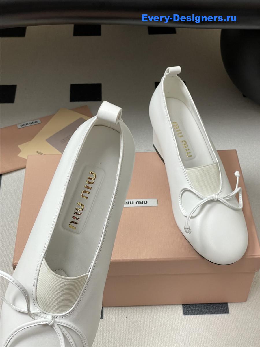Miu Miu White Mary Jane Pumps