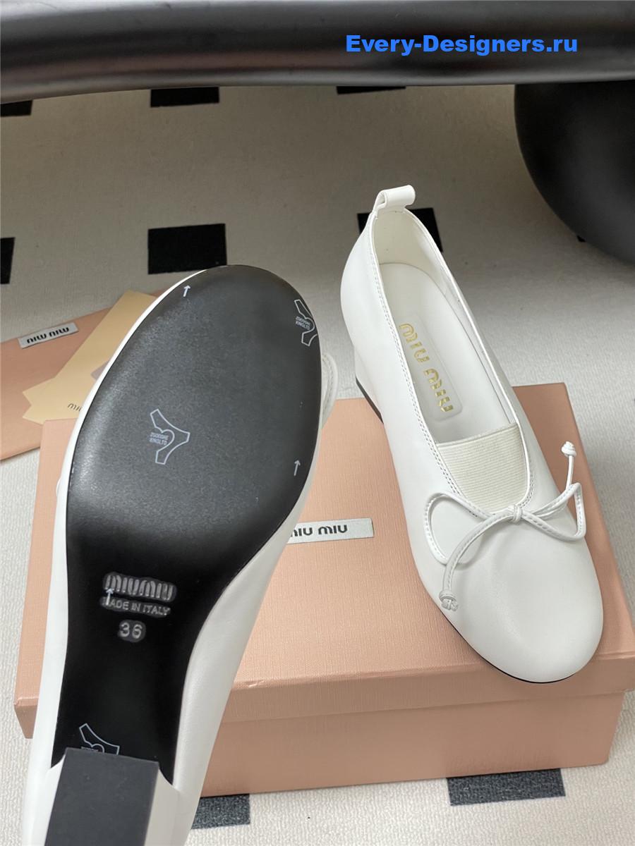 Miu Miu White Mary Jane Pumps