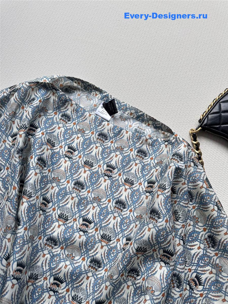 L0r0 P1ana dani blue silk poncho