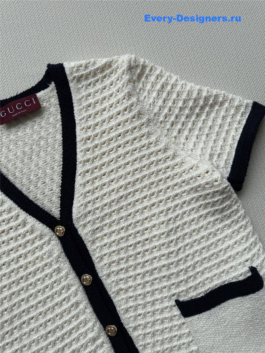 Gvc*1 fine cotton crochet cardigan