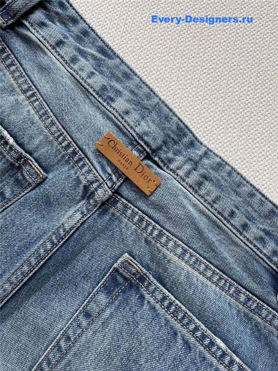 D10r light blue washed denim trousers