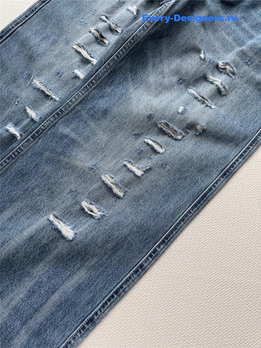 D10r light blue washed denim trousers