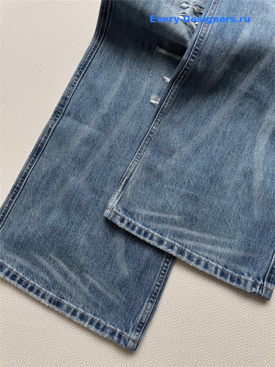 D10r light blue washed denim trousers