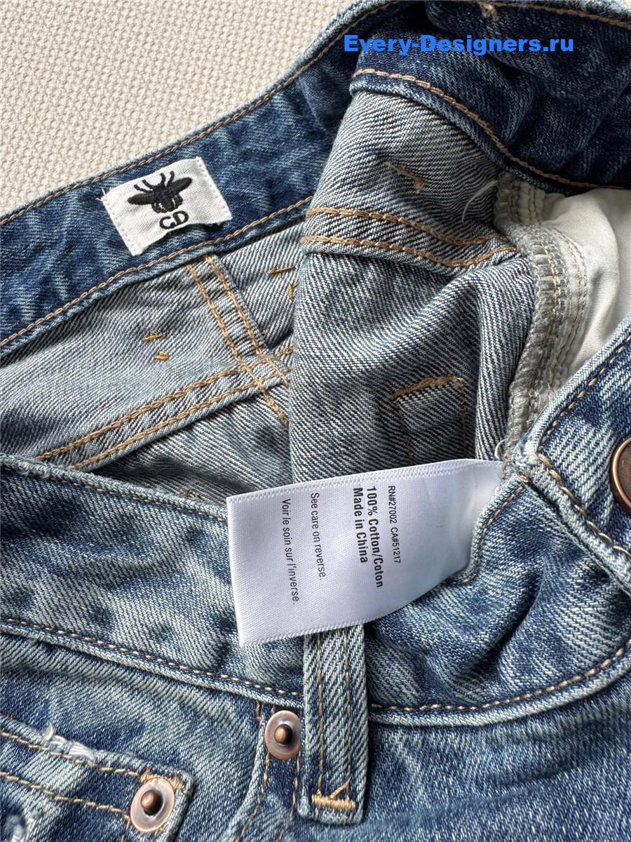 D10r light blue washed denim trousers