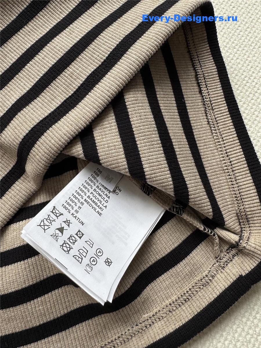 Miu Miu Striped Ribbed Tank Top