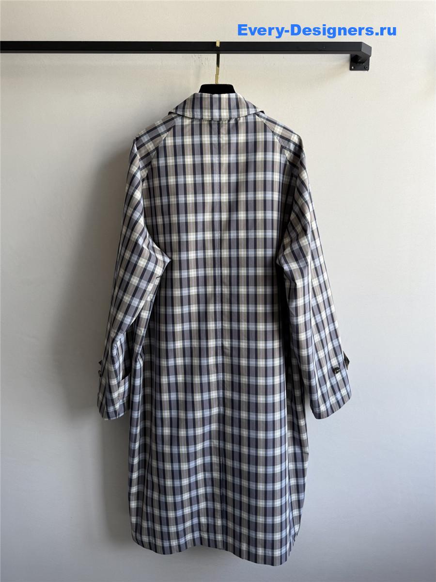 The R0w tavishina check long coat