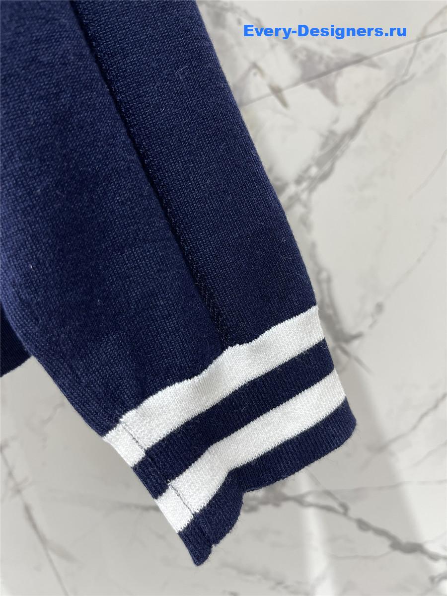 Miu Miu Dark Blue Knit Cardigan