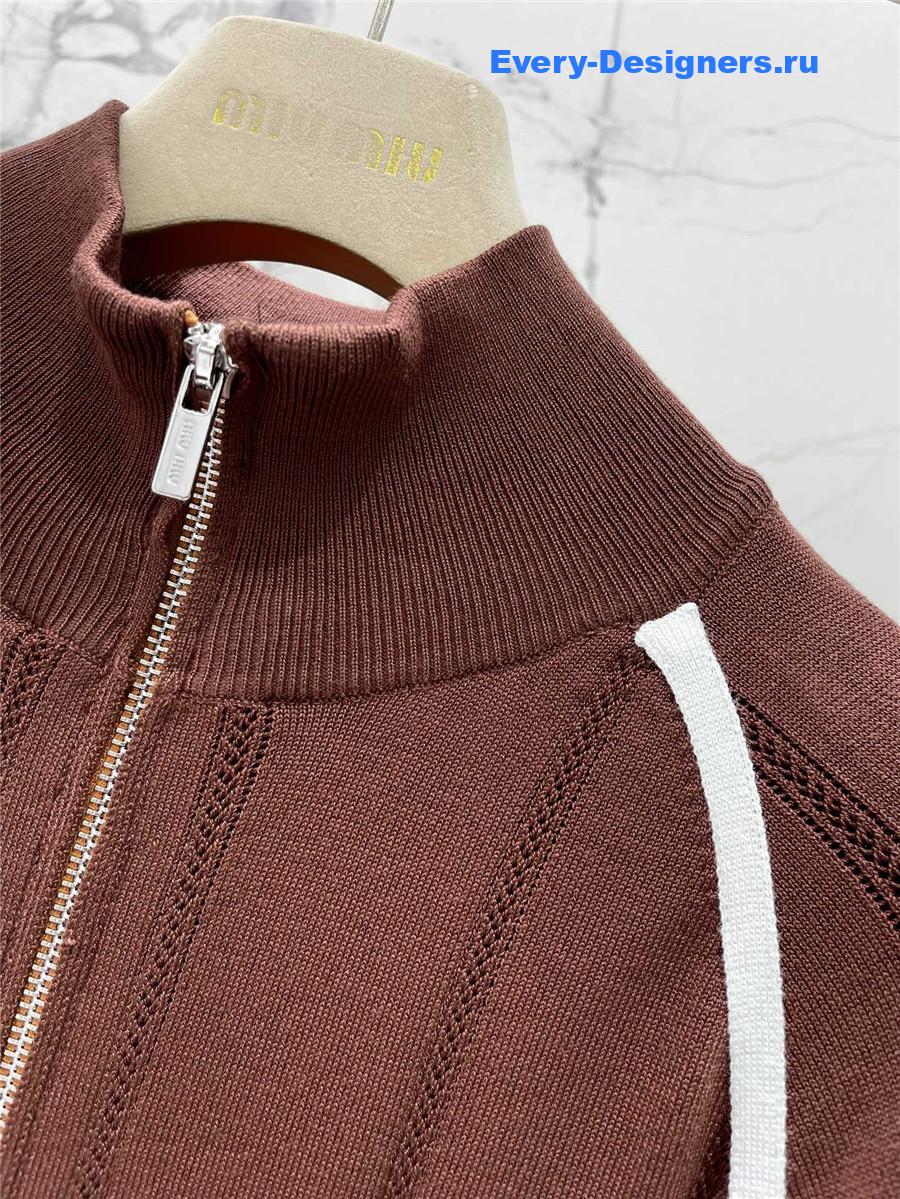 Miu Miu Brown Knit Cardigan