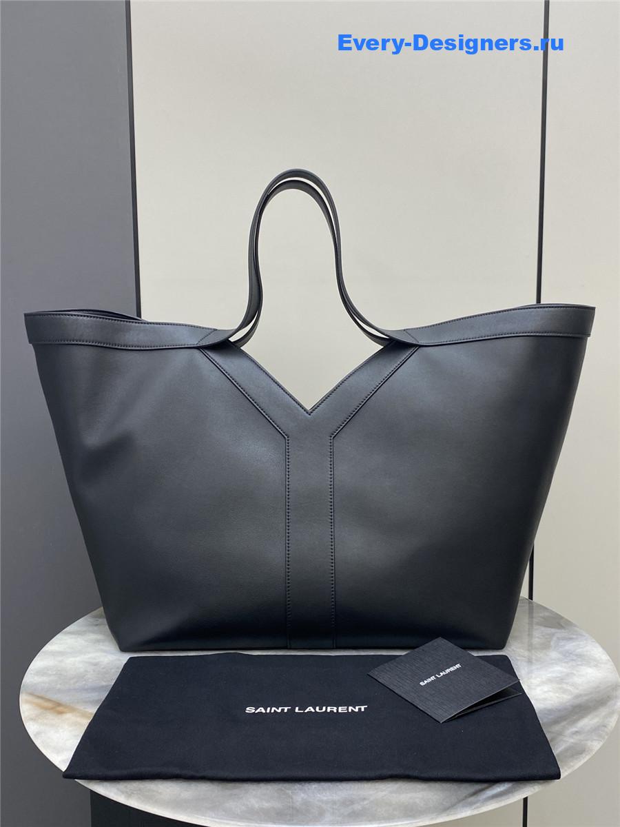 Sa1nt Lau*nt y leather tote in black
