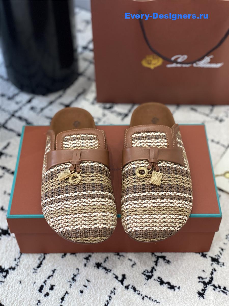 L0r0 P1ana raffia mules