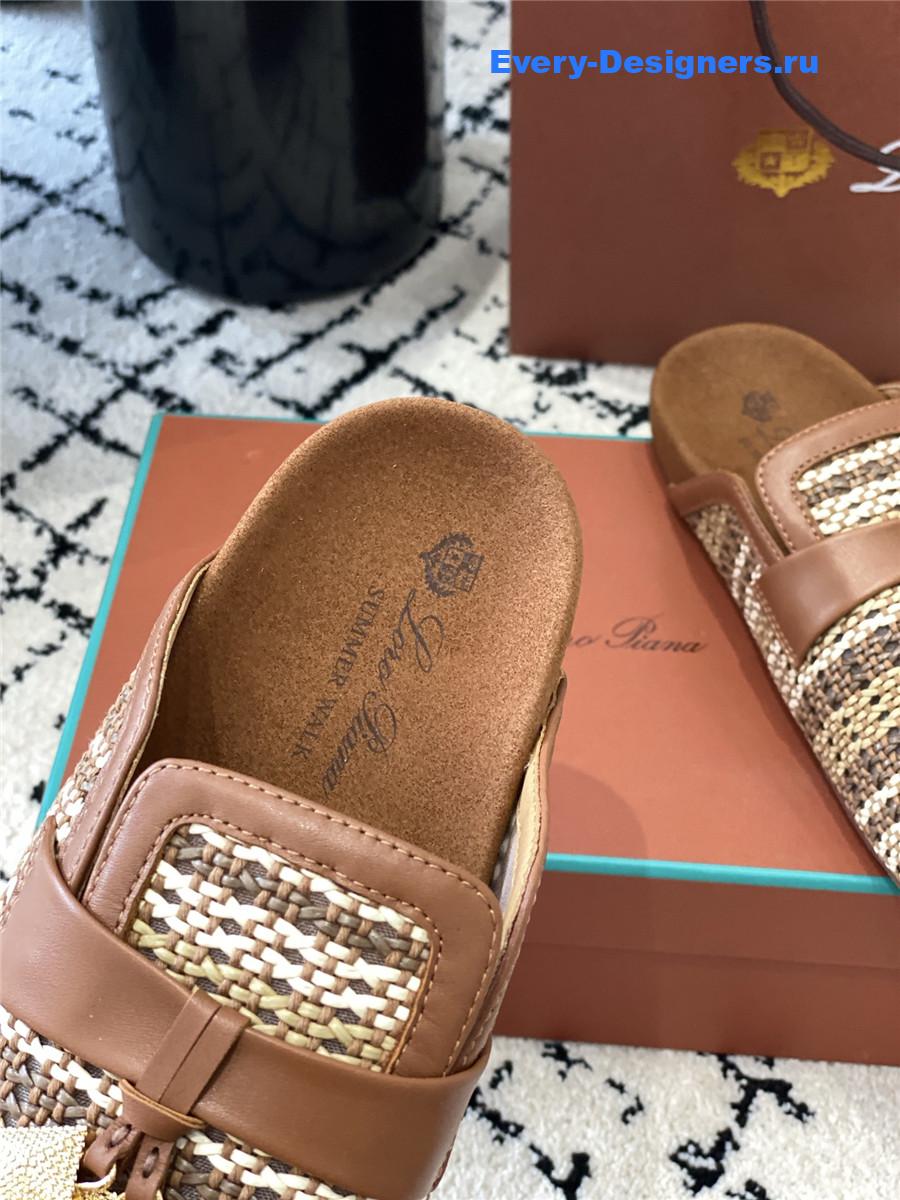 L0r0 P1ana raffia mules