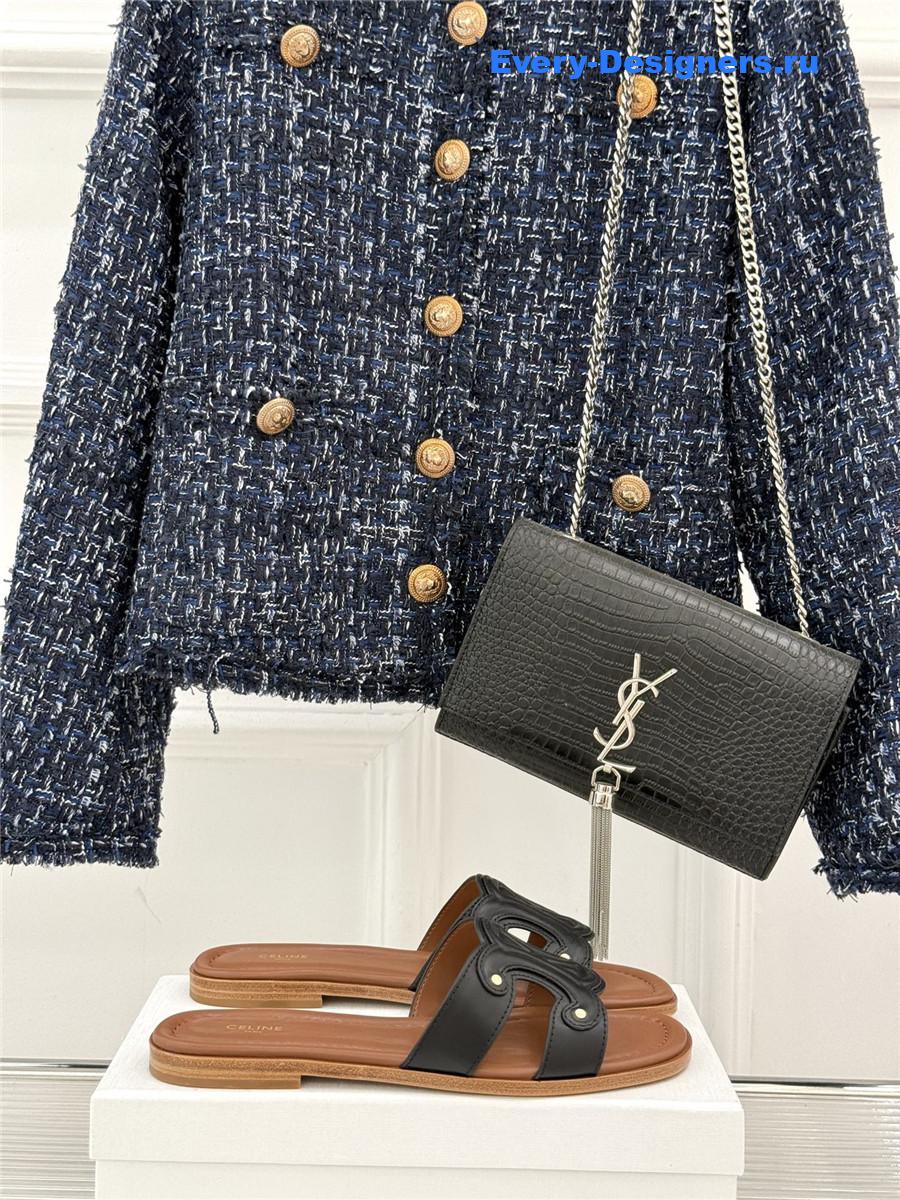 Ce1i*e triomphe leather mules in black