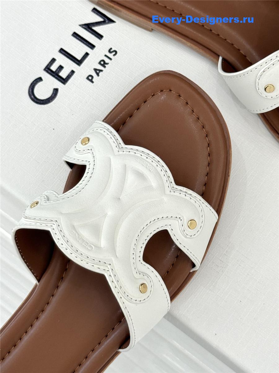 Ce1i*e triomphe leather mules in white