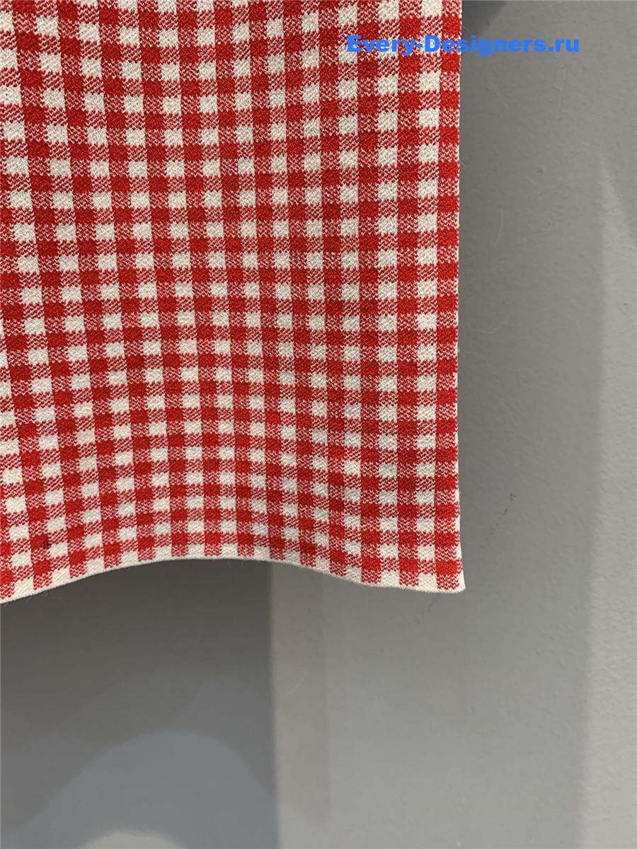 Miu Miu White/Red Viscose Top