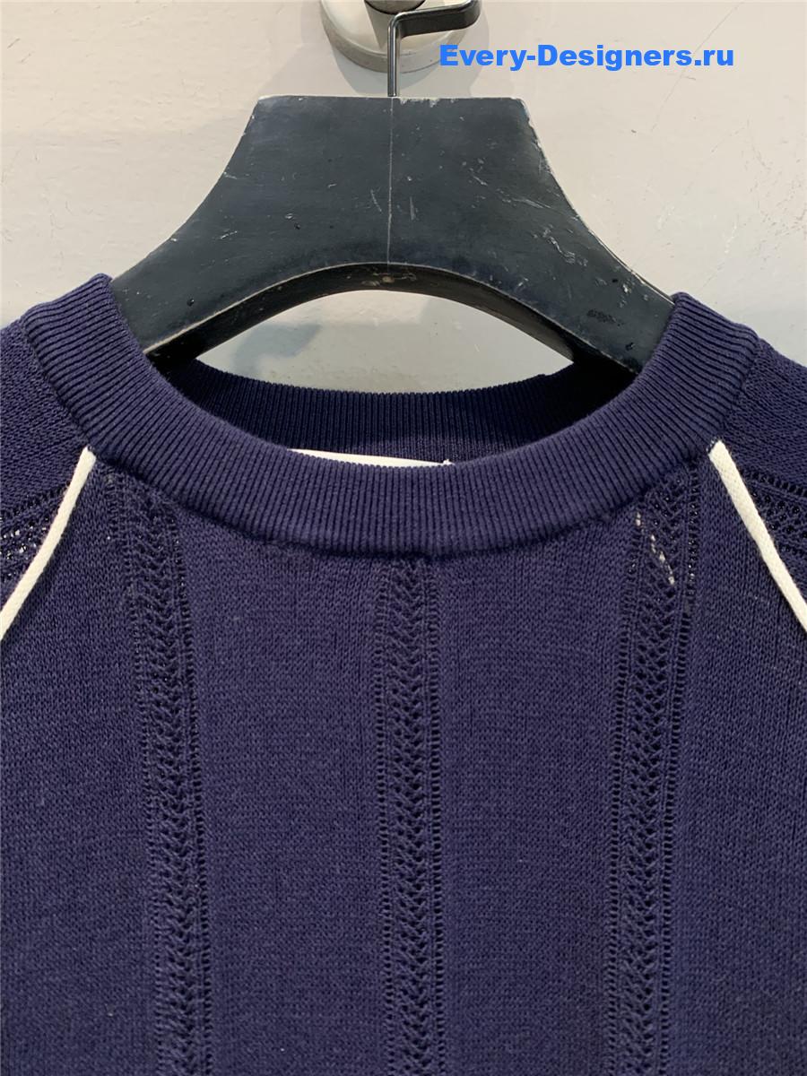 Miu Miu Navy Knit Top