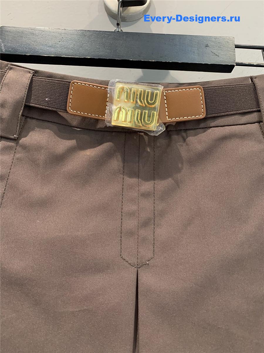 Miu Miu Cocoa Brown Miniskirt