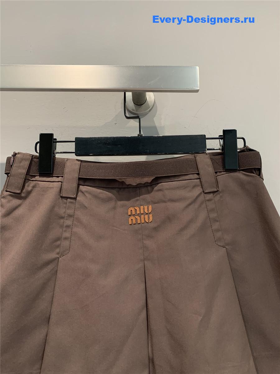 Miu Miu Cocoa Brown Miniskirt