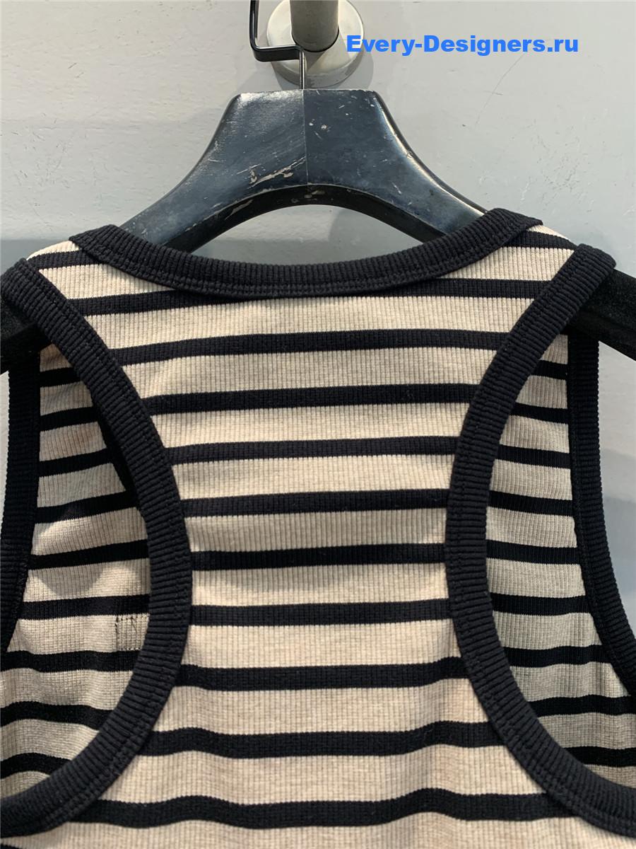 Miu Miu Striped Knitted Sports Vest