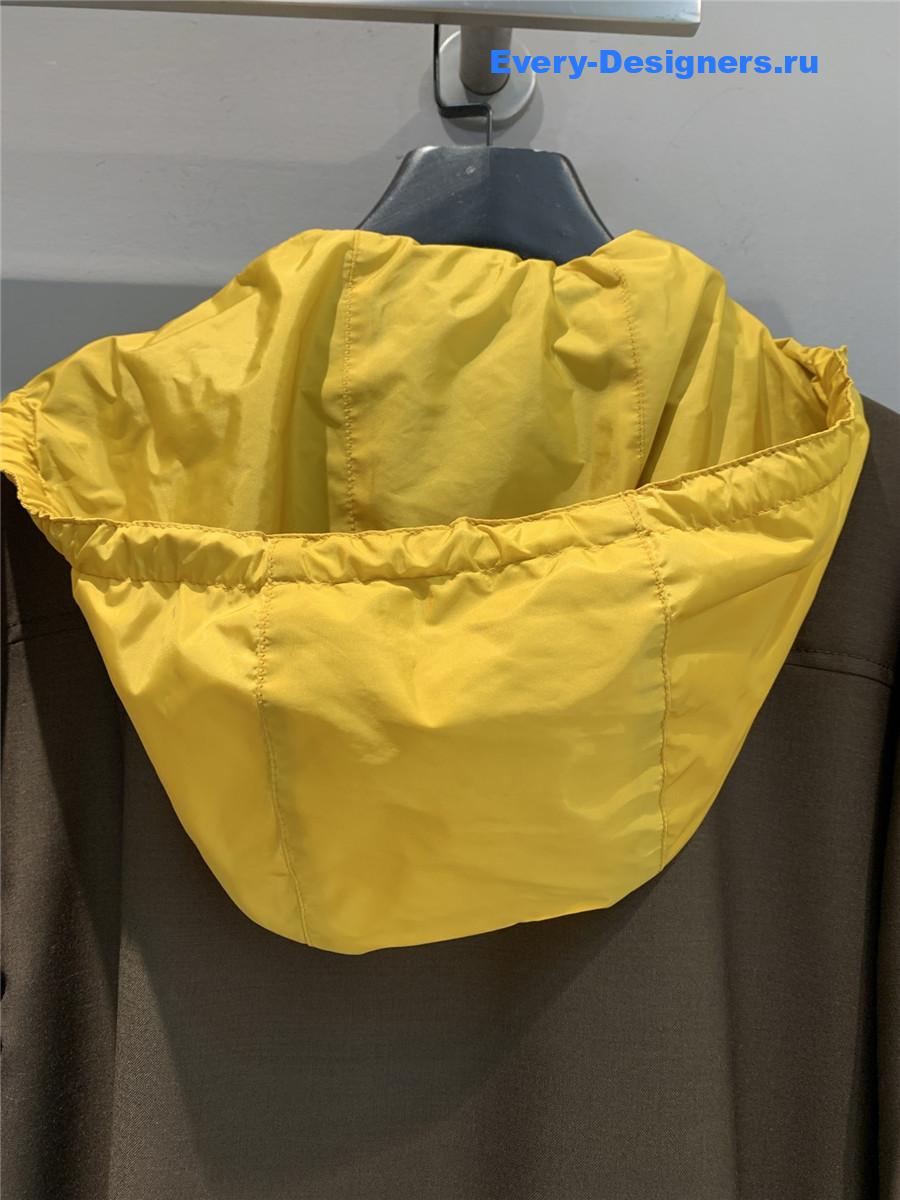 Miu Miu Peat Brown Blouson Jacket