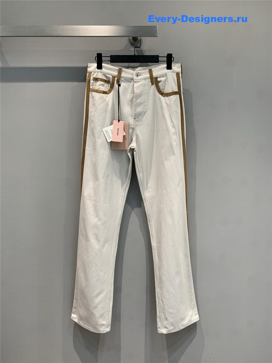 Miu Miu White Straight-Leg Jeans
