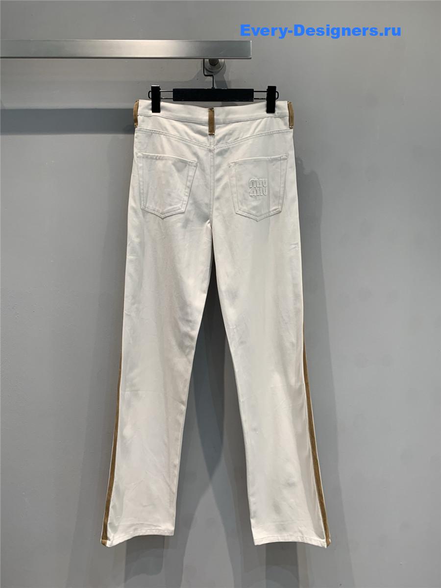 Miu Miu White Straight-Leg Jeans