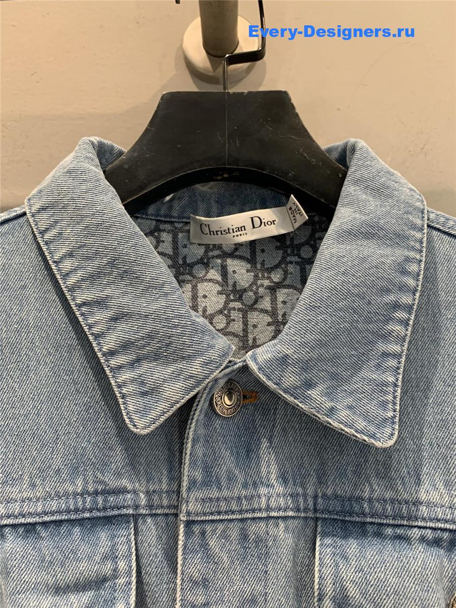 D10r bee embroidered denim dress