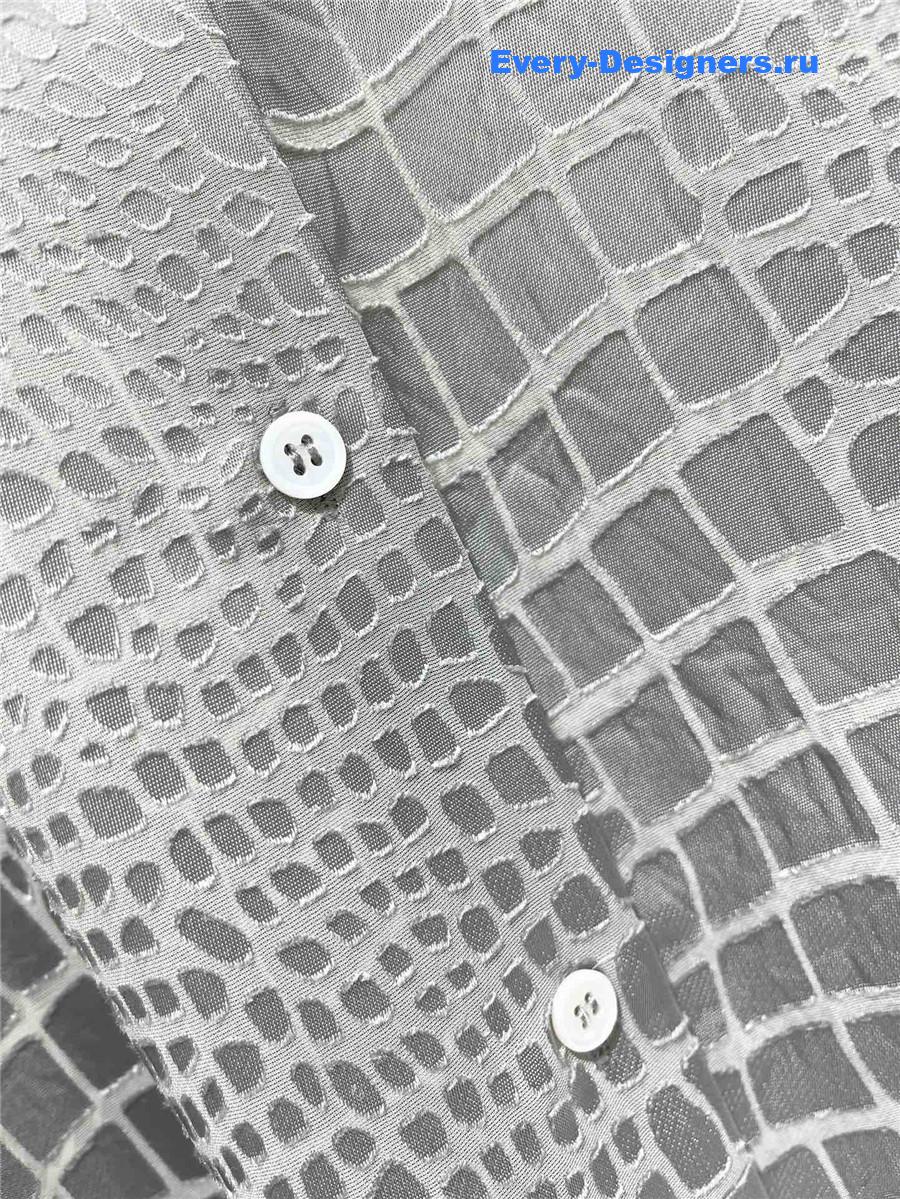 Ba1en*iaga gray crocodile shirt