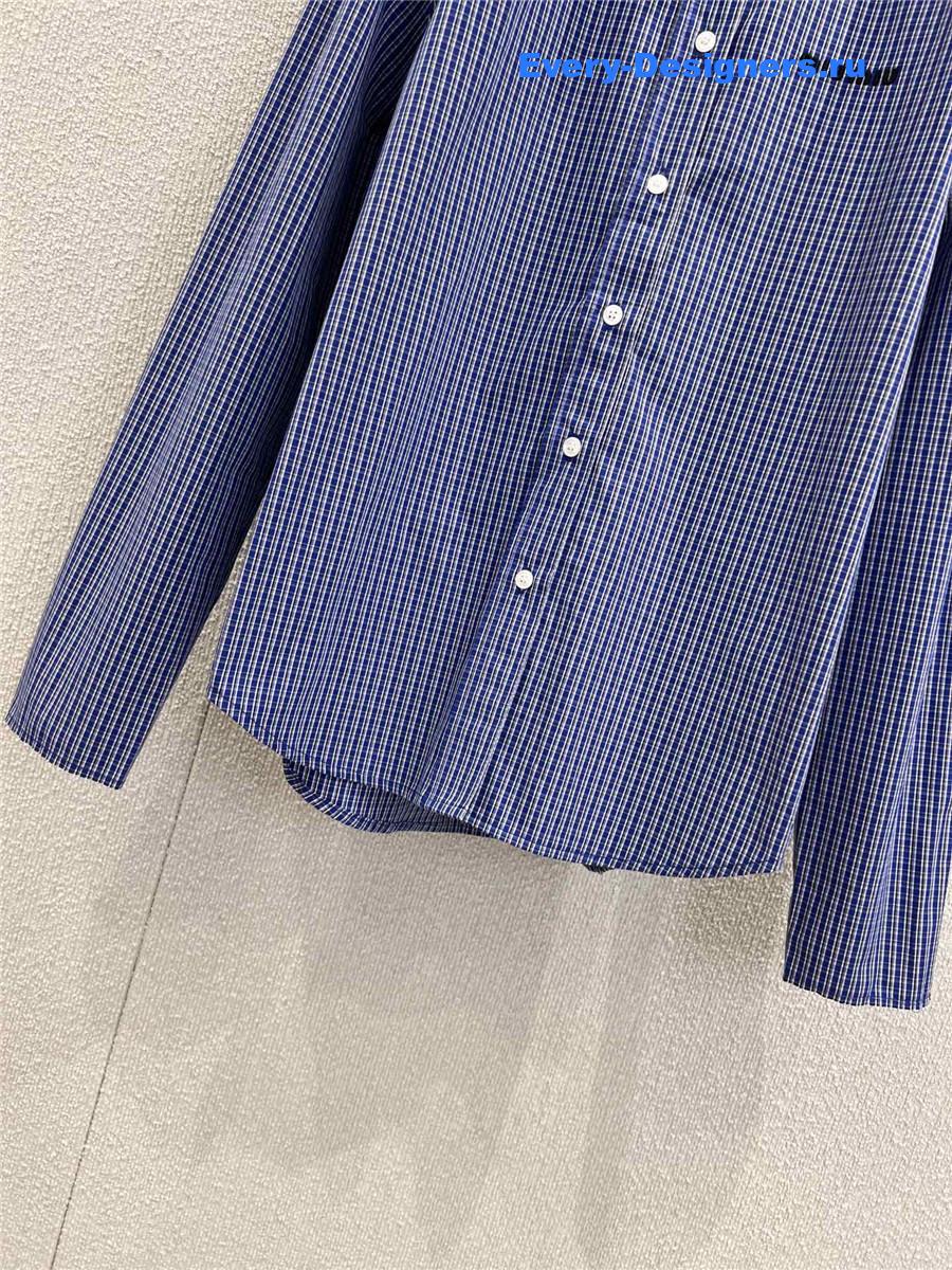 Miu Miu Sapphire Checked Shirt