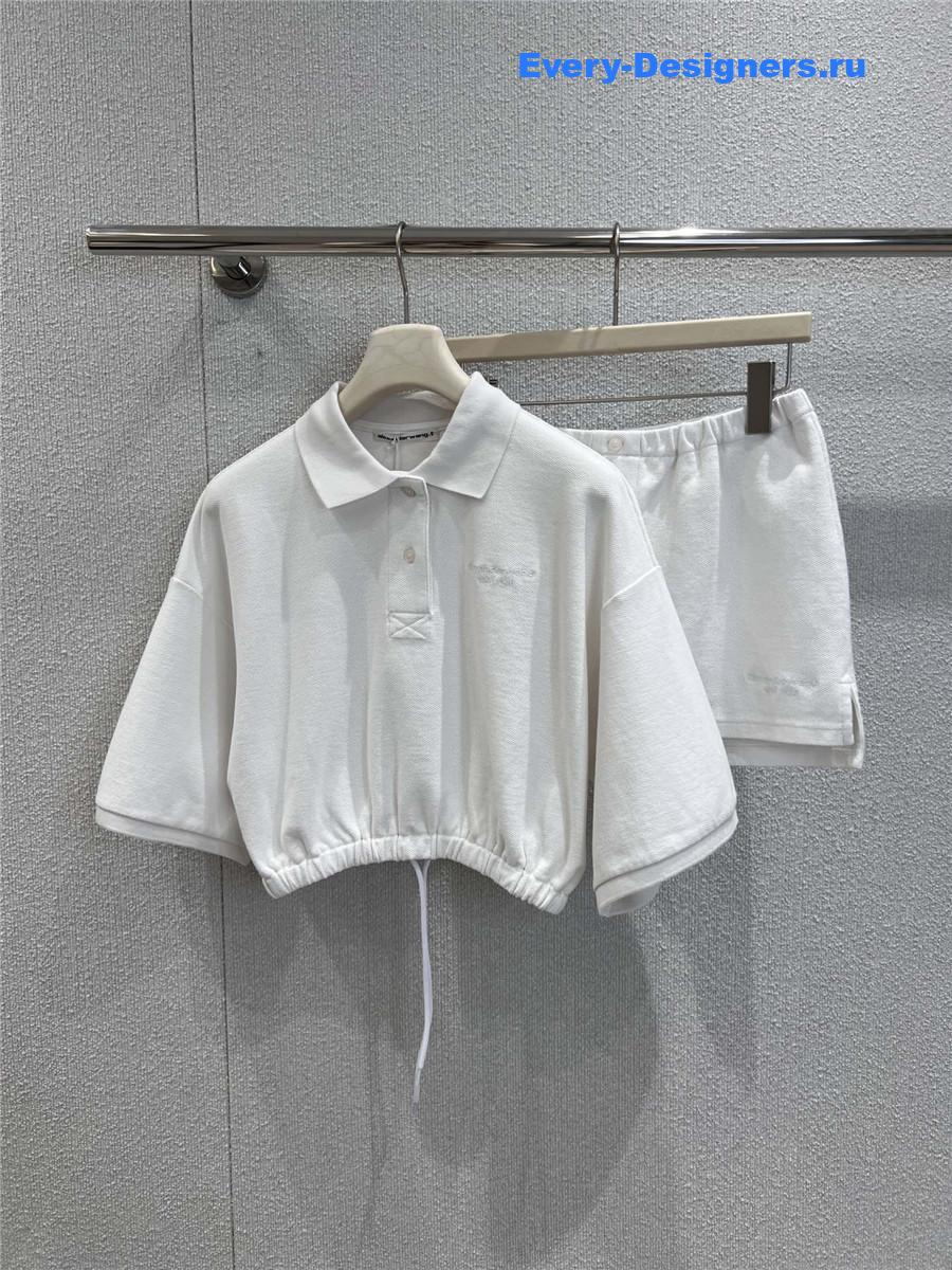 A1exa*der wang grey piqué set