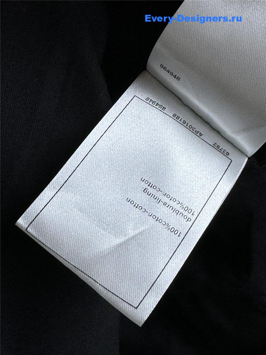 Ch**el black & white printed voile dress