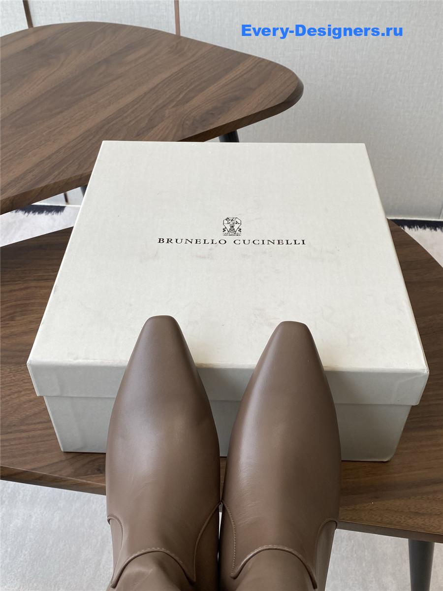 BC Beaded Brown Leather Ankle Boots