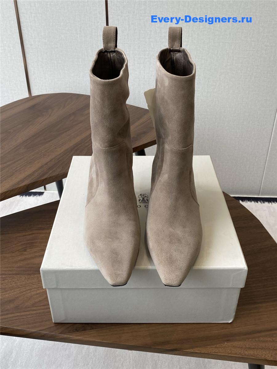 BC Beaded Brown Suede Ankle Boots