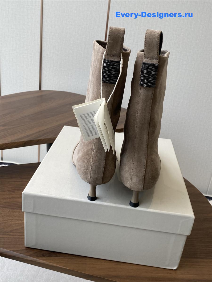 BC Beaded Brown Suede Ankle Boots