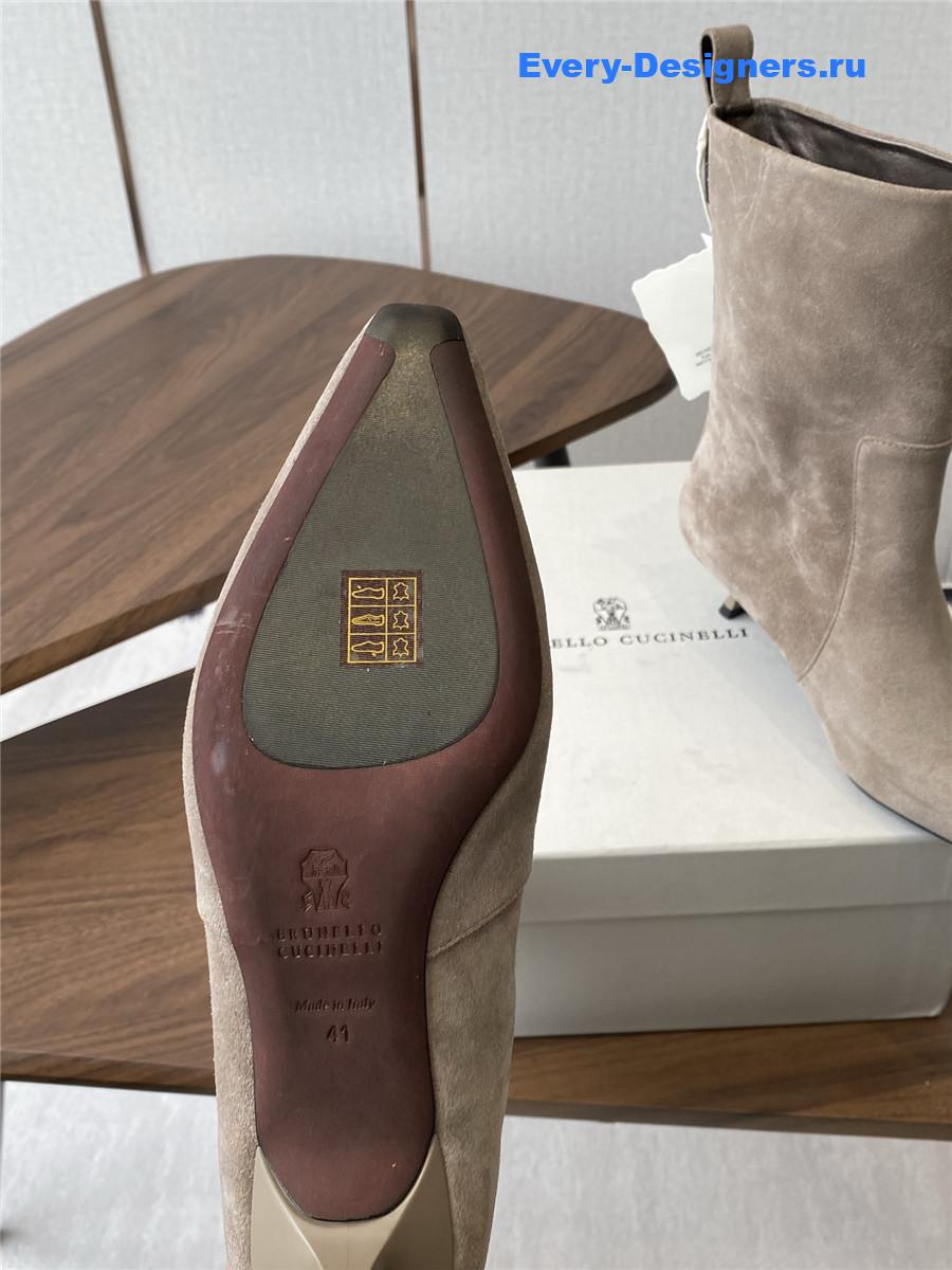 BC Beaded Brown Suede Ankle Boots