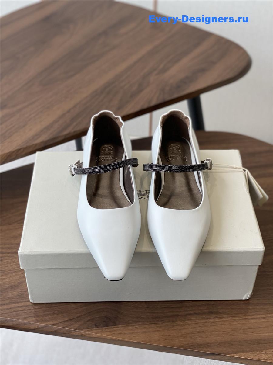 BC White Mary Jane Ballet Flats