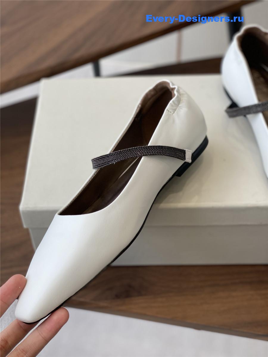 BC White Mary Jane Ballet Flats