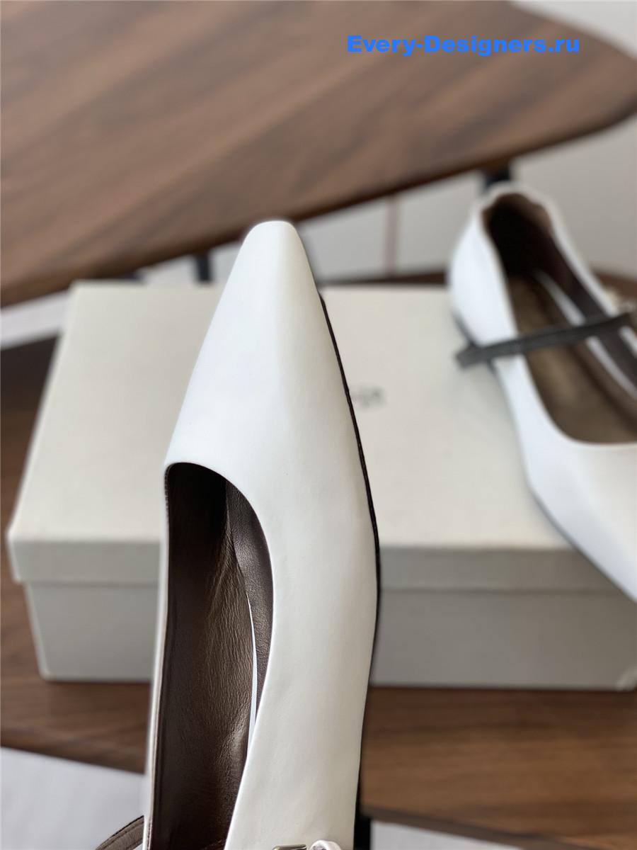 BC White Mary Jane Ballet Flats