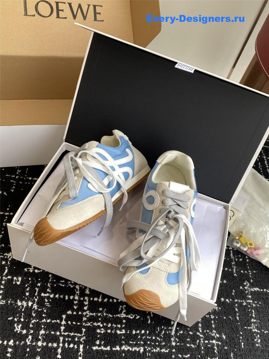 L0ew* ballet runner 2.0 blue leather sneakers