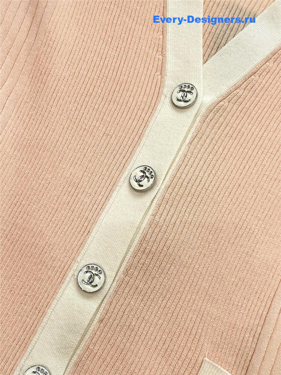 Ch**el orange rhinestone cardigan