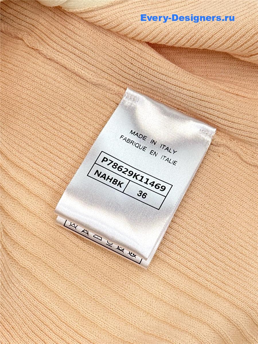 Ch**el orange rhinestone cardigan