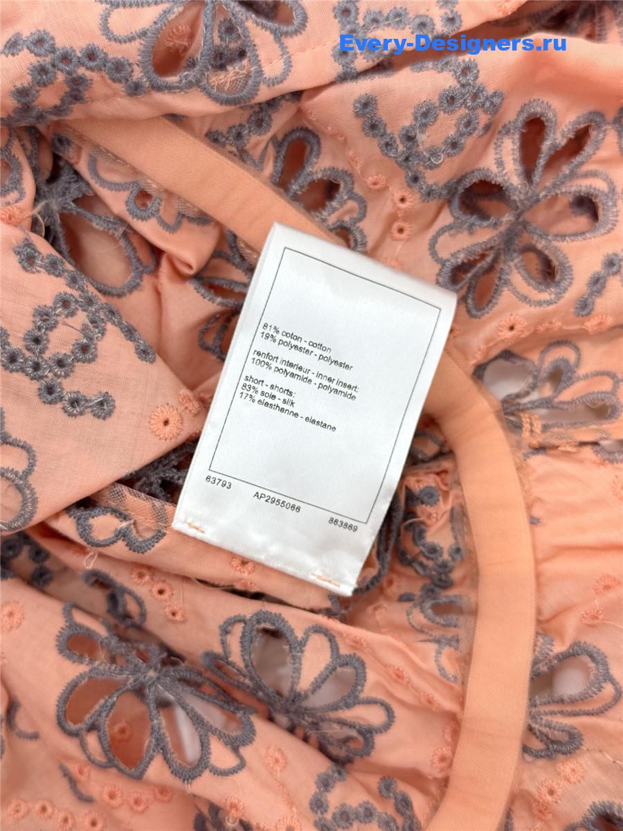 Ch**el silk flower embroidery dress