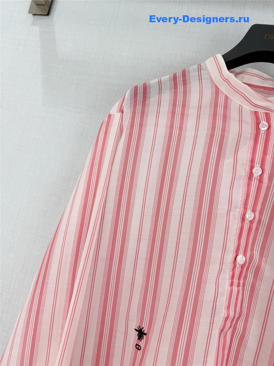 D10r D10riviera pink striped blouse