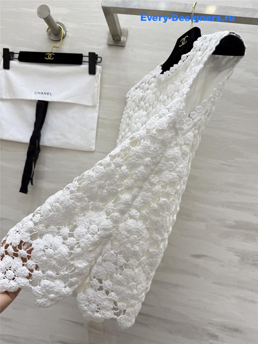 Ch**el white crochet vest top