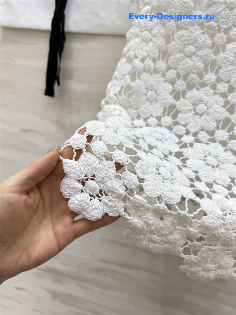 Ch**el white crochet vest top