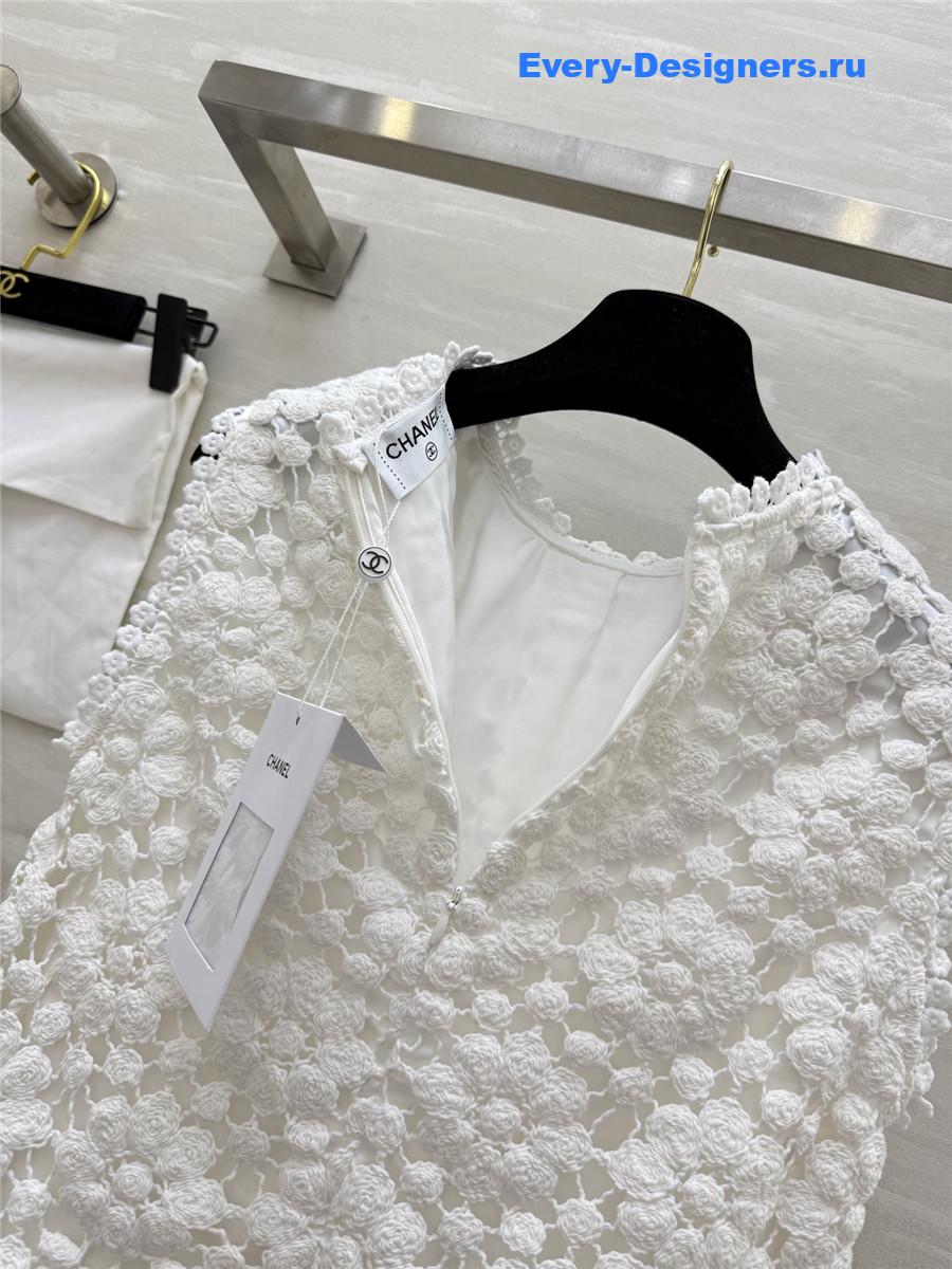 Ch**el white crochet vest top