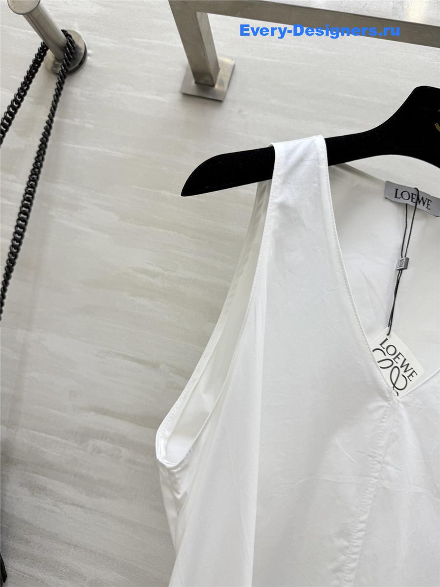 L0ew* white v-neck maxi dress