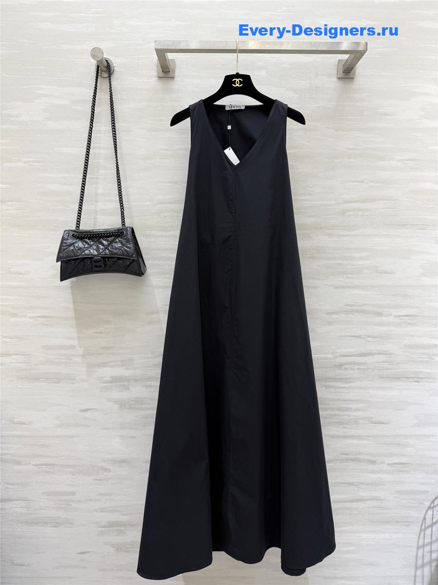 L0ew* black v-neck maxi dress